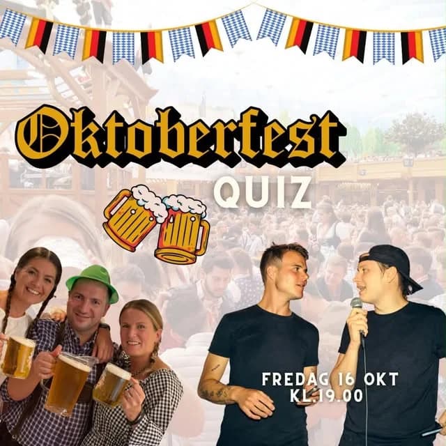 Oktoberfest-quiz på Buon Cibo fredag 16 oktober kl. 19.00 – affisch från Instagram
